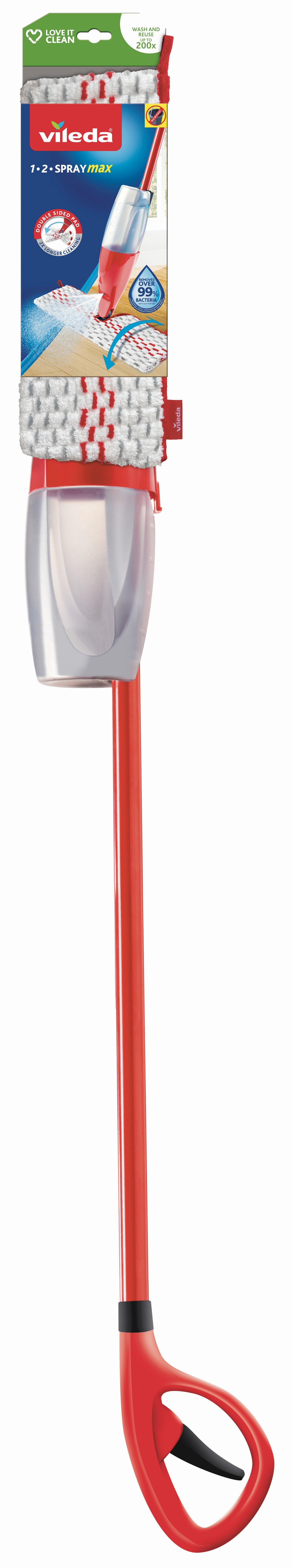 Bodenwischer Vileda 1,2 Spray Max - Rot, Basics, Textil (138,5/31/12cm) - Vileda