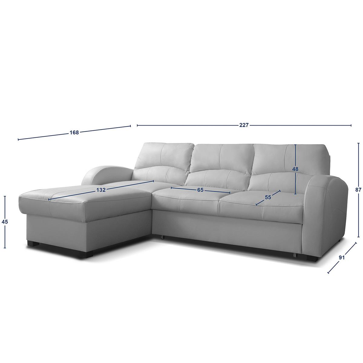 Ecksofa Tilo Rot S: 168 cm - Rot/Schwarz, Design, Leder/Textil (168/227cm) - Livetastic