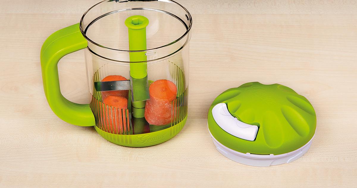 Universalzerkleinerer Twist N Joy 3tlg. - Grün, Basics, Kunststoff/Metall - Genius