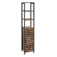 Aufbewahrungsregal B: 37 cm Braun/Schwarz - Schwarz/Braun, Trend, Holzwerkstoff/Metall (37/167/30cm) - Boxxx