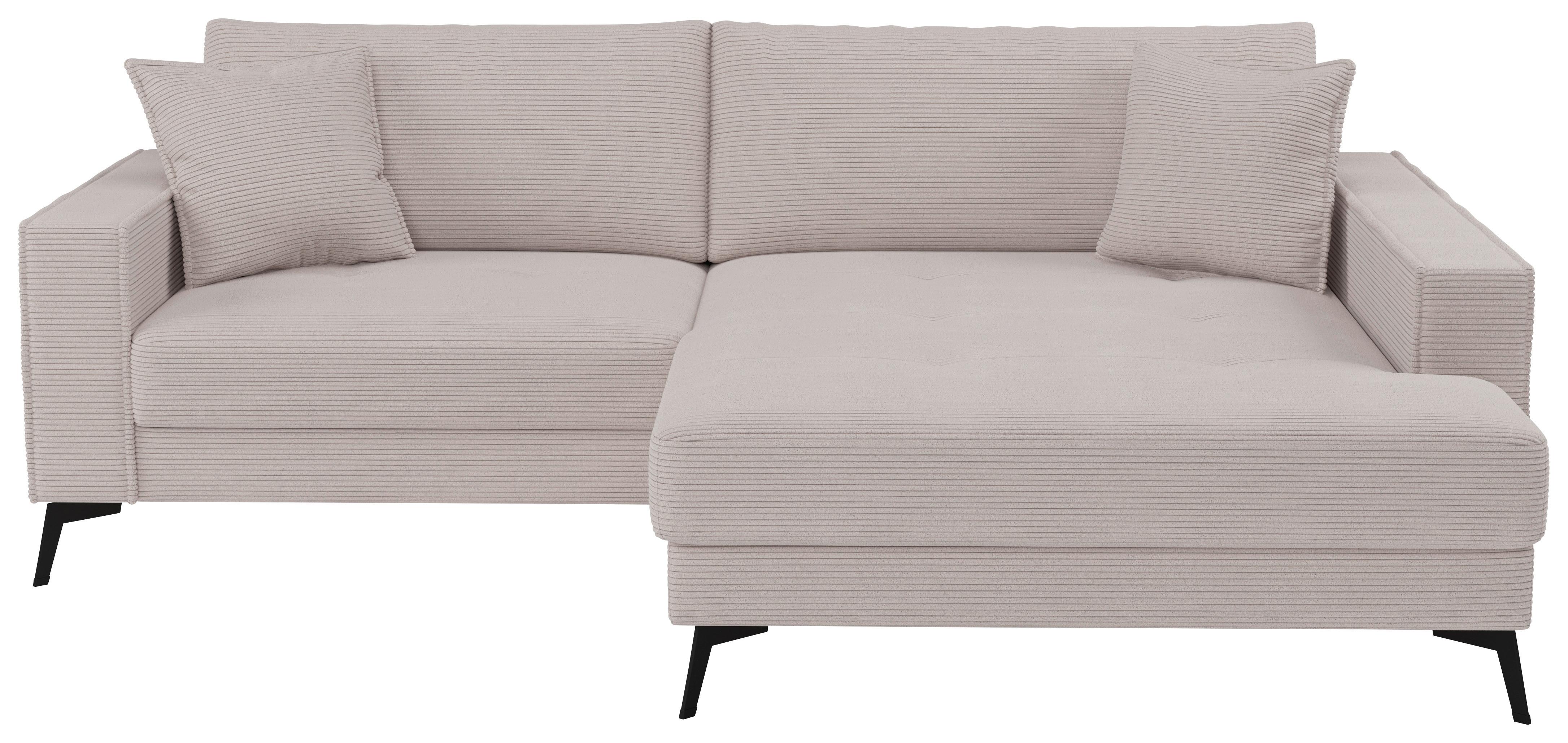 Ecksofa Ted Beigebraun S: 228x174 Cm - Taupe/Schwarz, Trend, Textil (228/174cm)