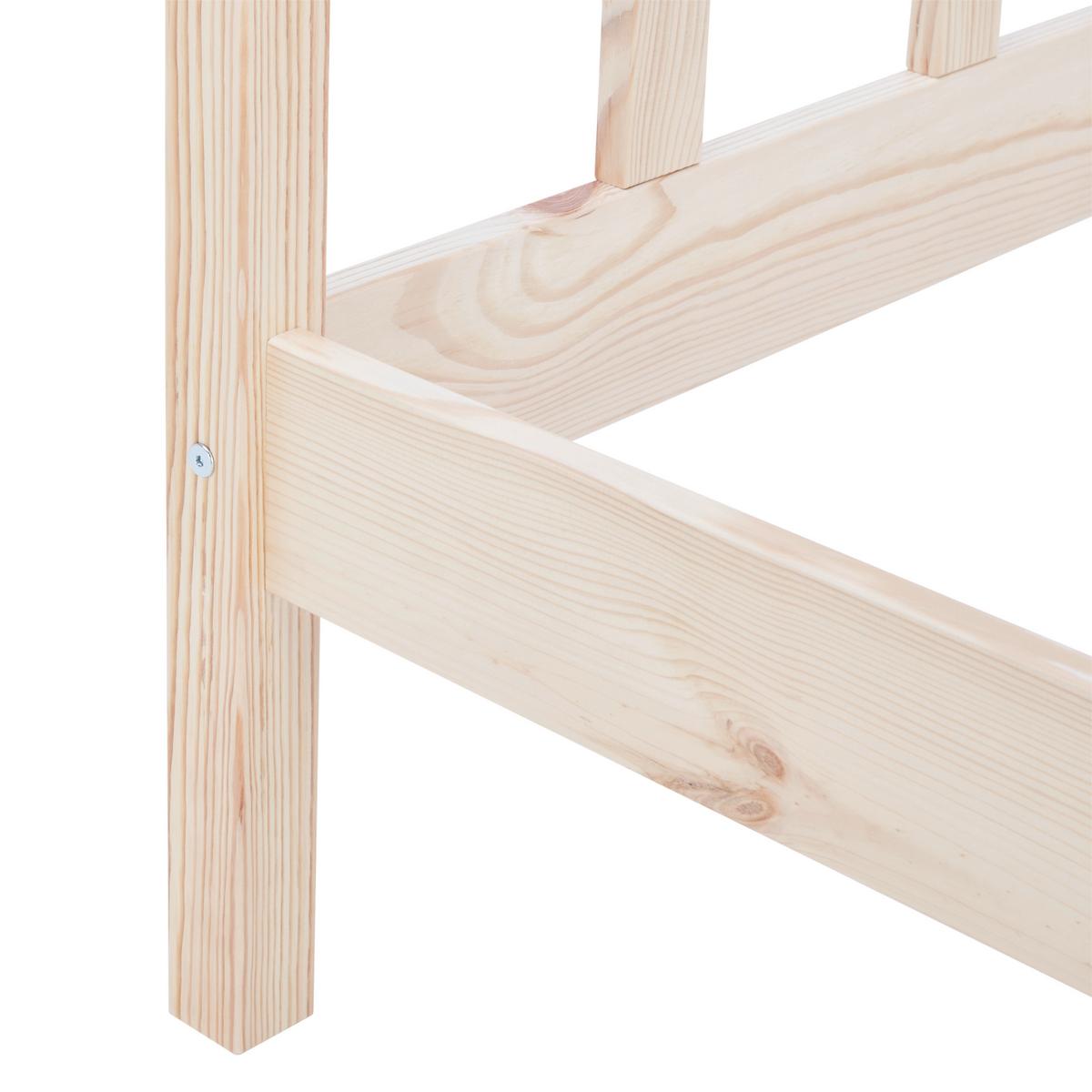 Massivholzbett Maren *ph* Ohne Lattenrost,90x200cm Natur - Naturfarben, Basics, Holz (90/200cm)