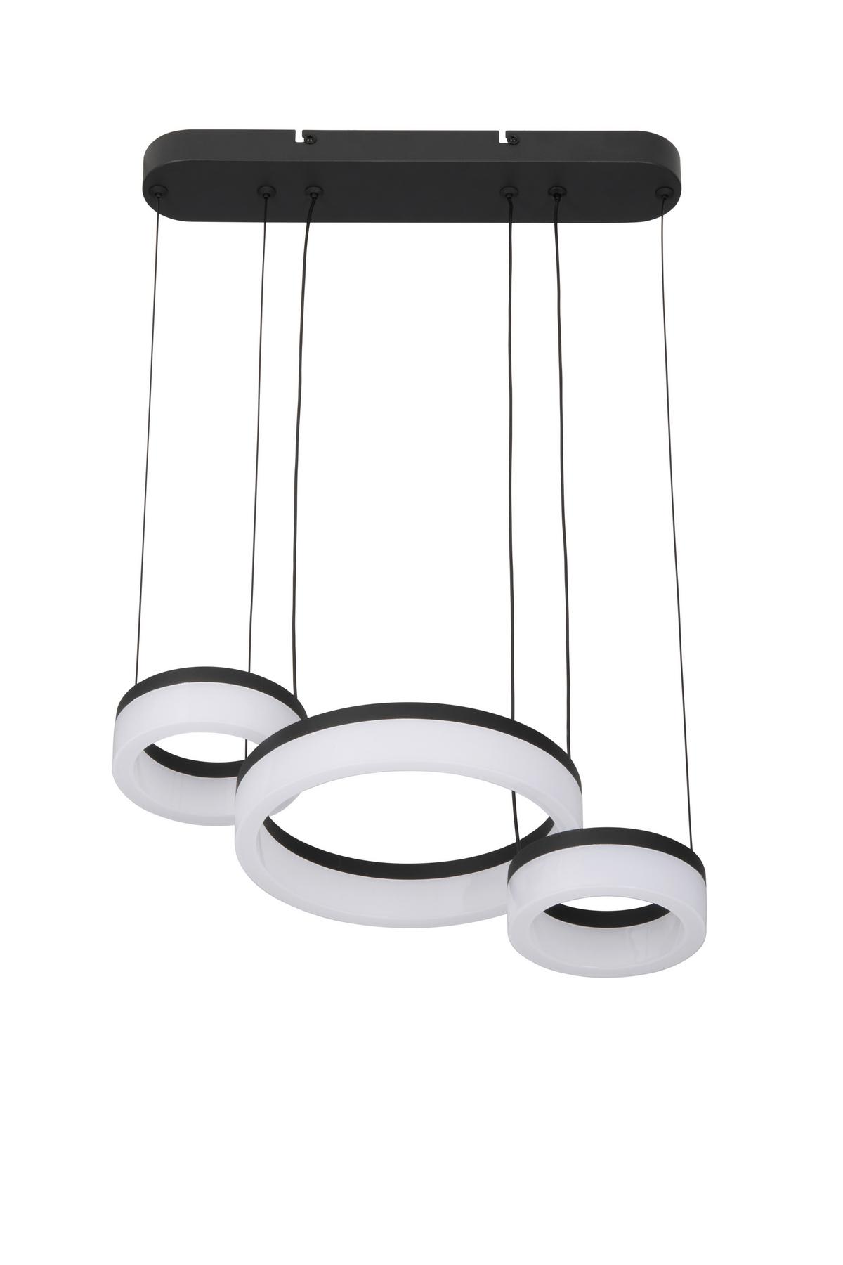 LED-Hängeleuchte, 3800k Gutzi - Schwarz, MODERN, Kunststoff/Metall (40/23/50cm)