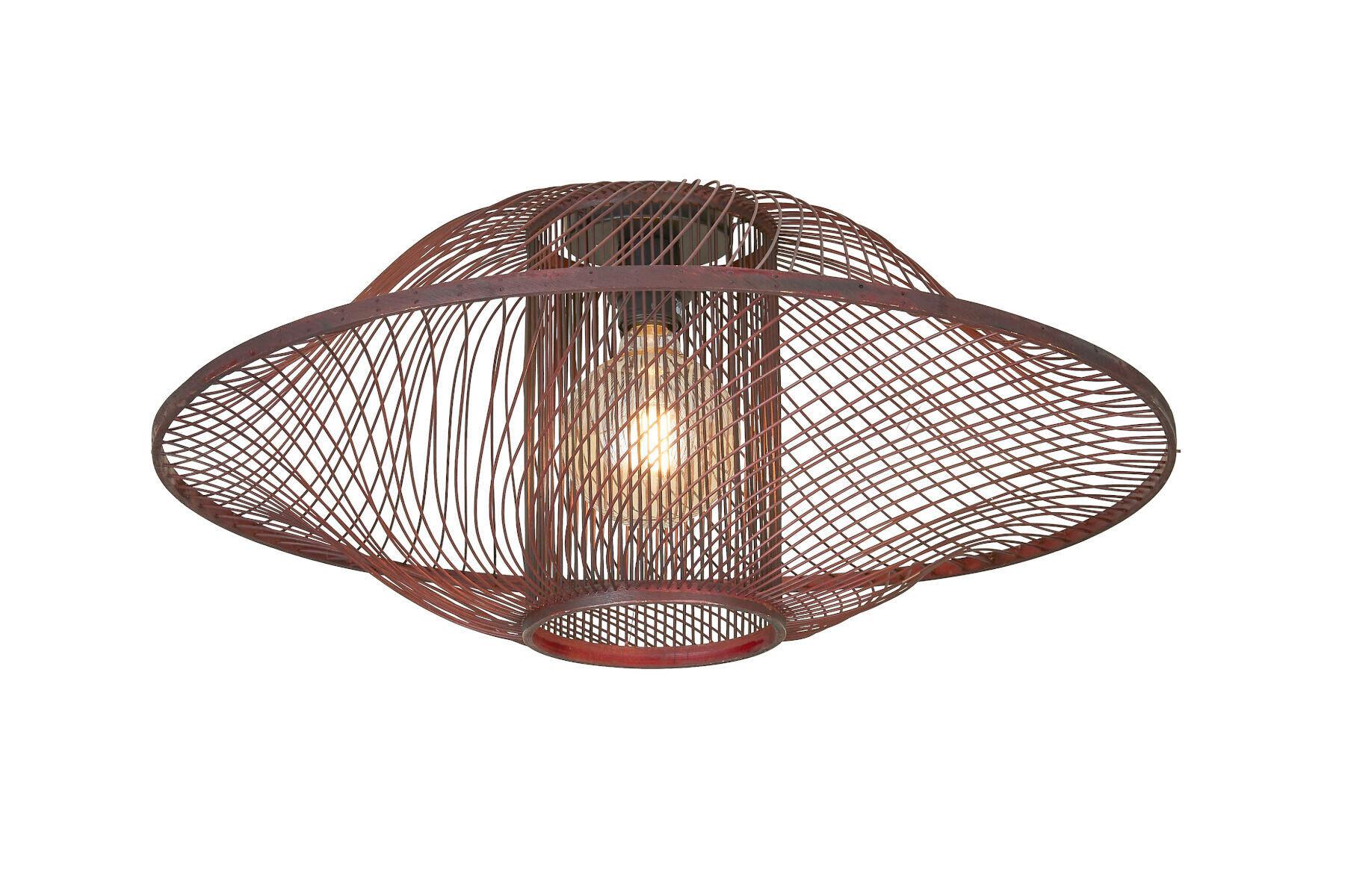DECKENLEUCHTE MAUI - Rotbraun, Basics, Holz (70/30cm) - Good & Mojo