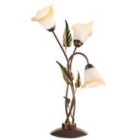 Tischleuchte 4620/Lg - Bronzefarben/Olivgrün, Natur, Glas/Metall (45/70cm)
