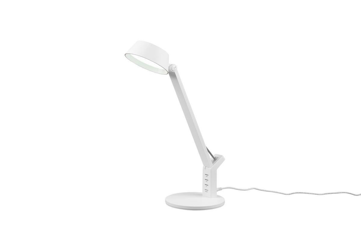 LED-Schreibtischlampe dimmbar Weiß Flexarm und Farbwechsler - Weiß, Basics, Kunststoff (40,4/17,1/30,5cm) - Trio Leuchten