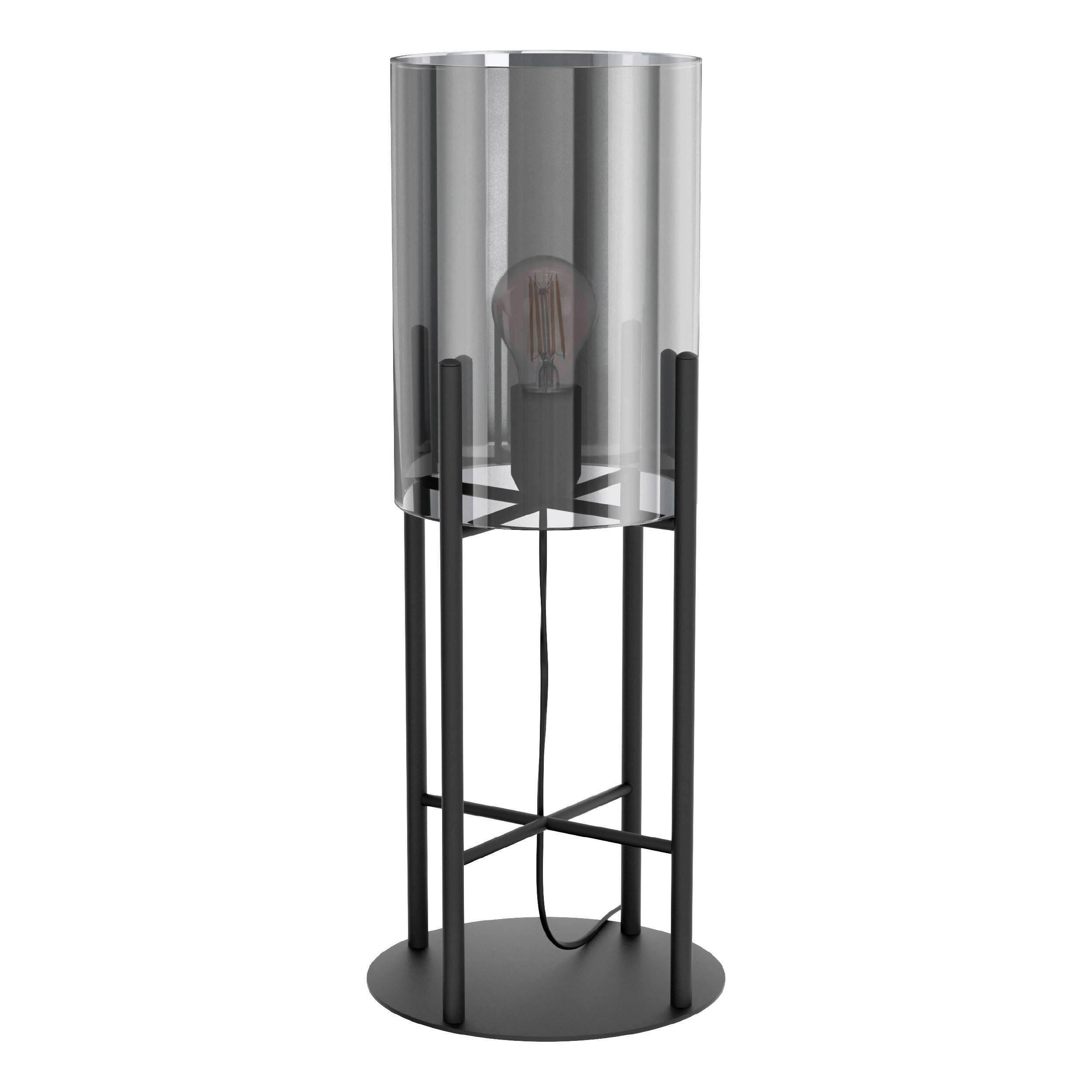 Tischleuchte 43144_glastonbury - Schwarz, Design, Glas/Metall (20,5/56,5cm) - Eglo