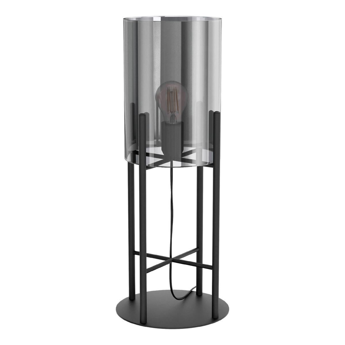 Tischleuchte 43144_glastonbury - Schwarz, Design, Glas/Metall (20,5/56,5cm) - Eglo