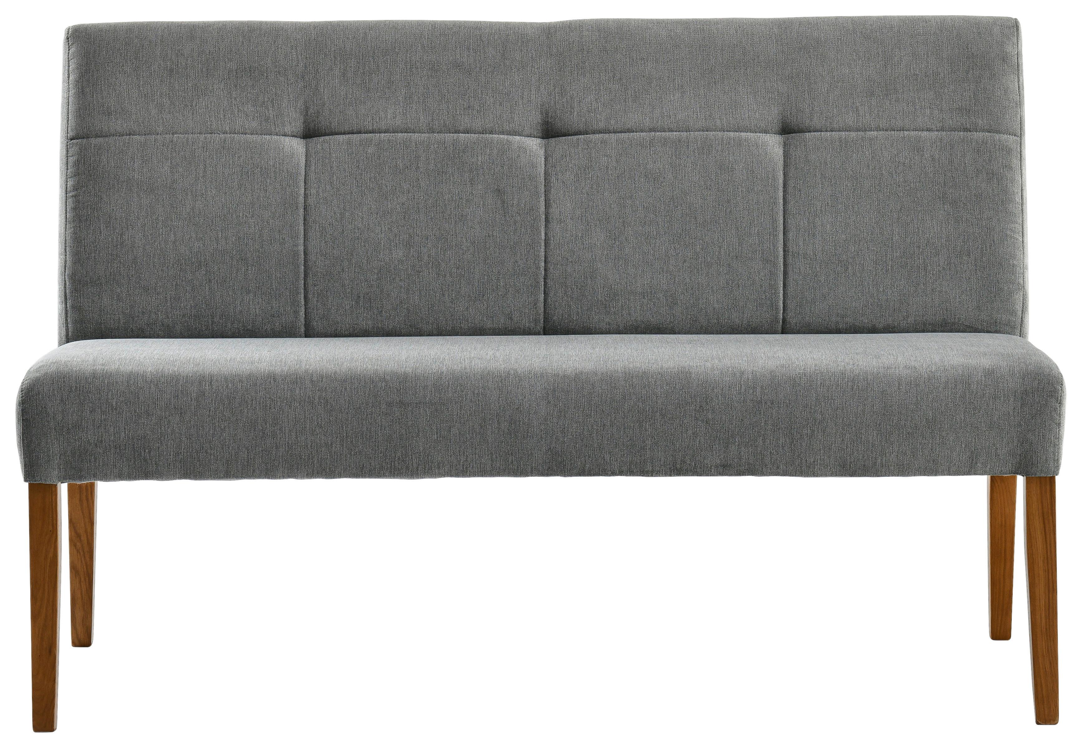 Sitzbank Damla Dunkelgrau/Eichefarben B:140cm - Eichefarben/Dunkelgrau, KONVENTIONELL, Holz/Textil (140/91,5/63cm) - Cantus