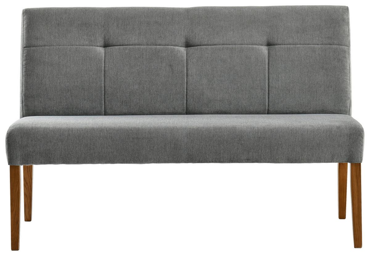 Sitzbank Damla Dunkelgrau/eichefarben B:140cm - Eichefarben/Dunkelgrau, KONVENTIONELL, Holz/Textil (140/91,5/63cm) - Cantus