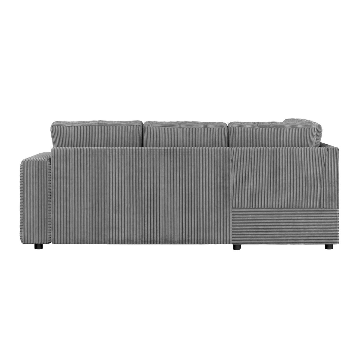 Ecksofa mit Schlaffunktion Toulouse anthrazit, 206x224cm - Anthrazit/Schwarz, Trend, Holz/Textil (206/224cm)