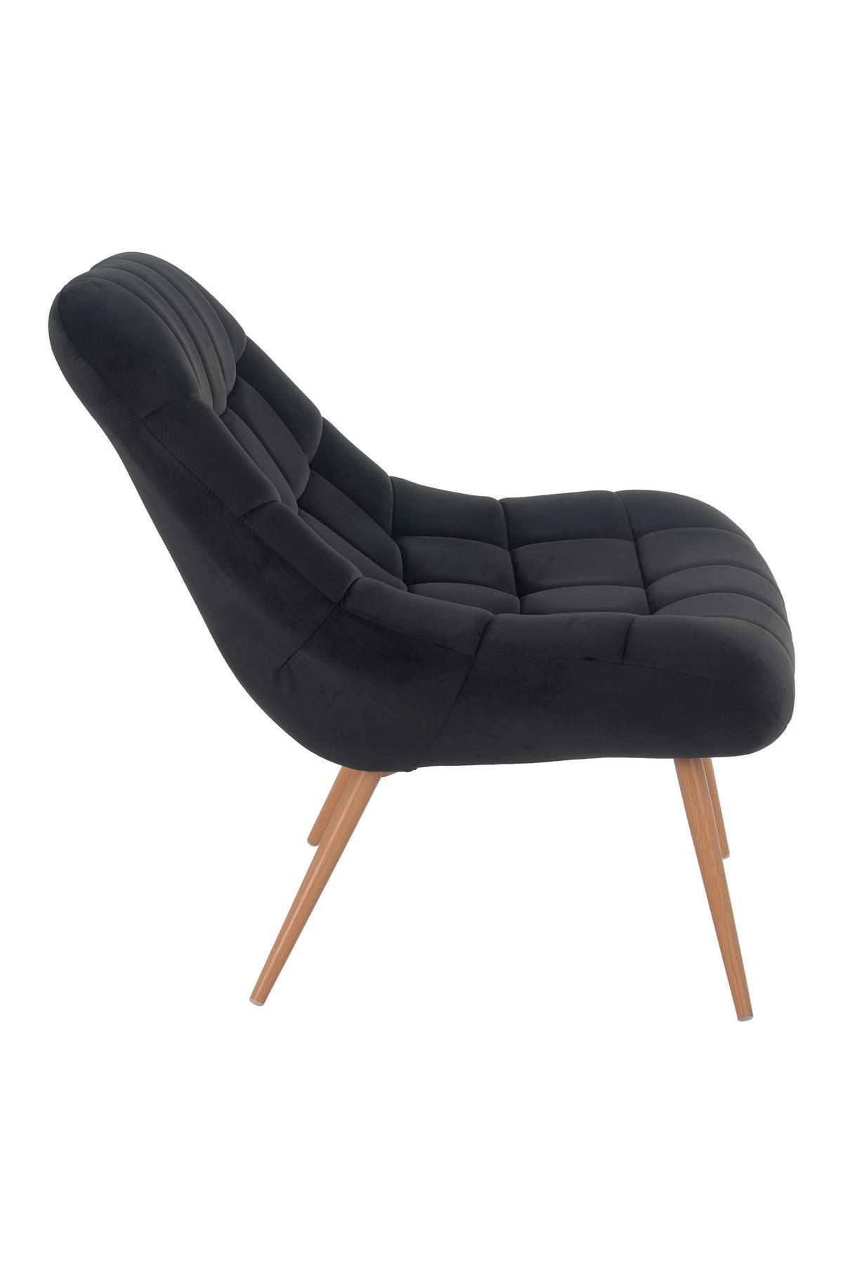 Xxl-sessel Schwarz, Naturfarben B: 76 Cm - Schwarz/Naturfarben, MODERN, Textil (76/85,6/85,6cm) - Livetastic