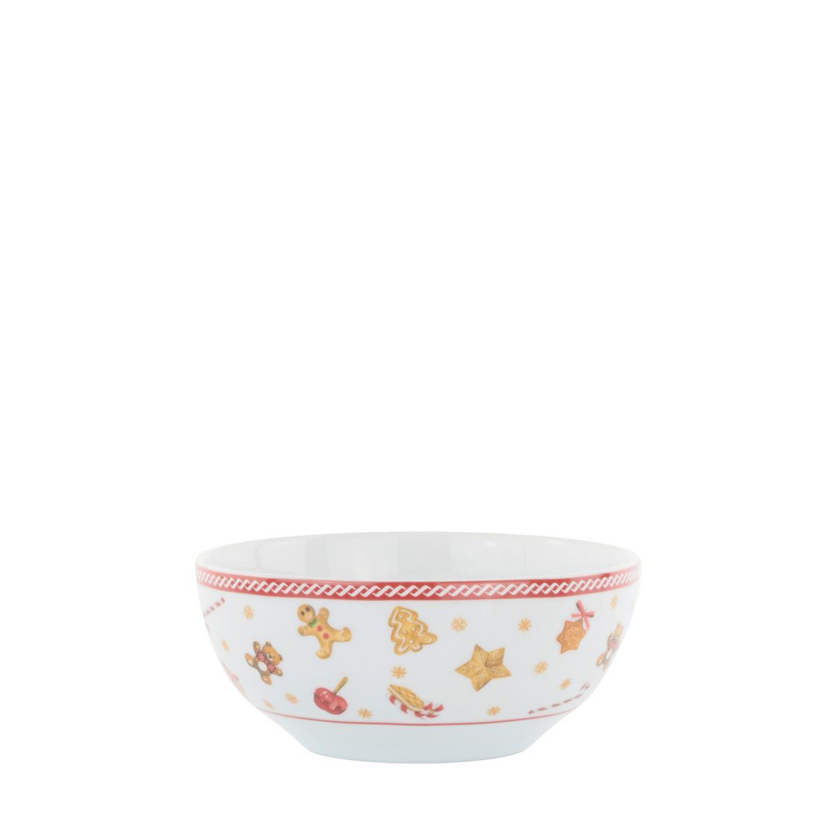 Miska na müsli XMAS - GINGER - bílá/červená, Konvenční, keramika (15/6,6cm) - Mömax