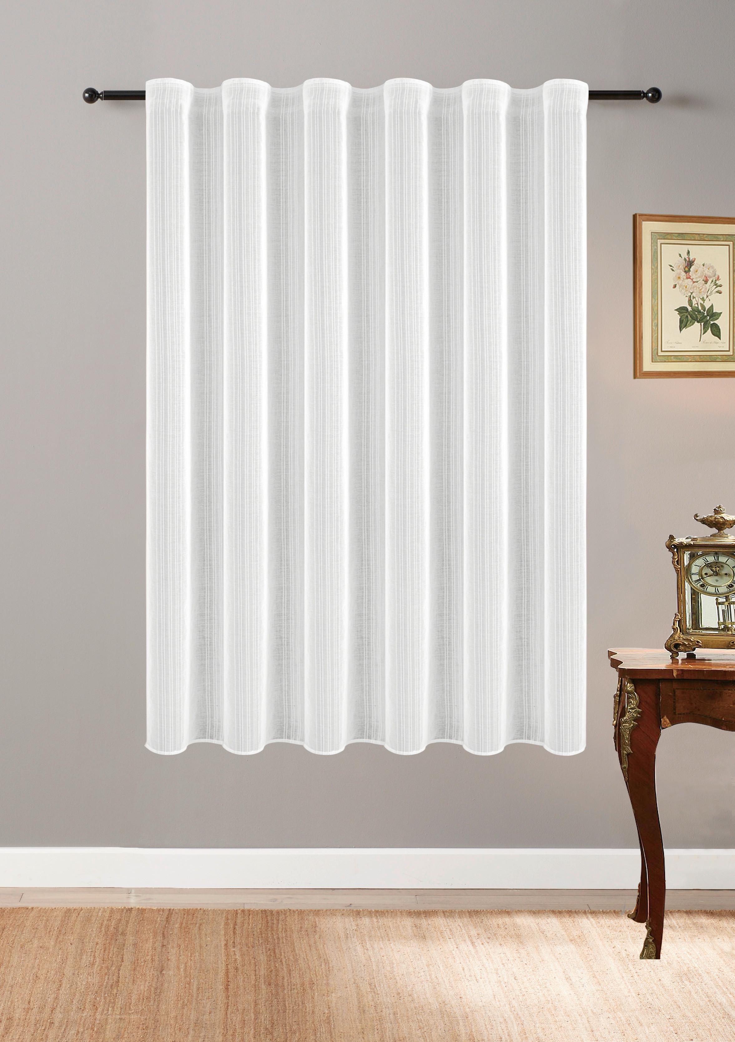 Blumenfensterstore Transparent Nicole BxL: 300x175 cm - Weiß, MODERN, Textil (300/175cm) - Luca Bessoni