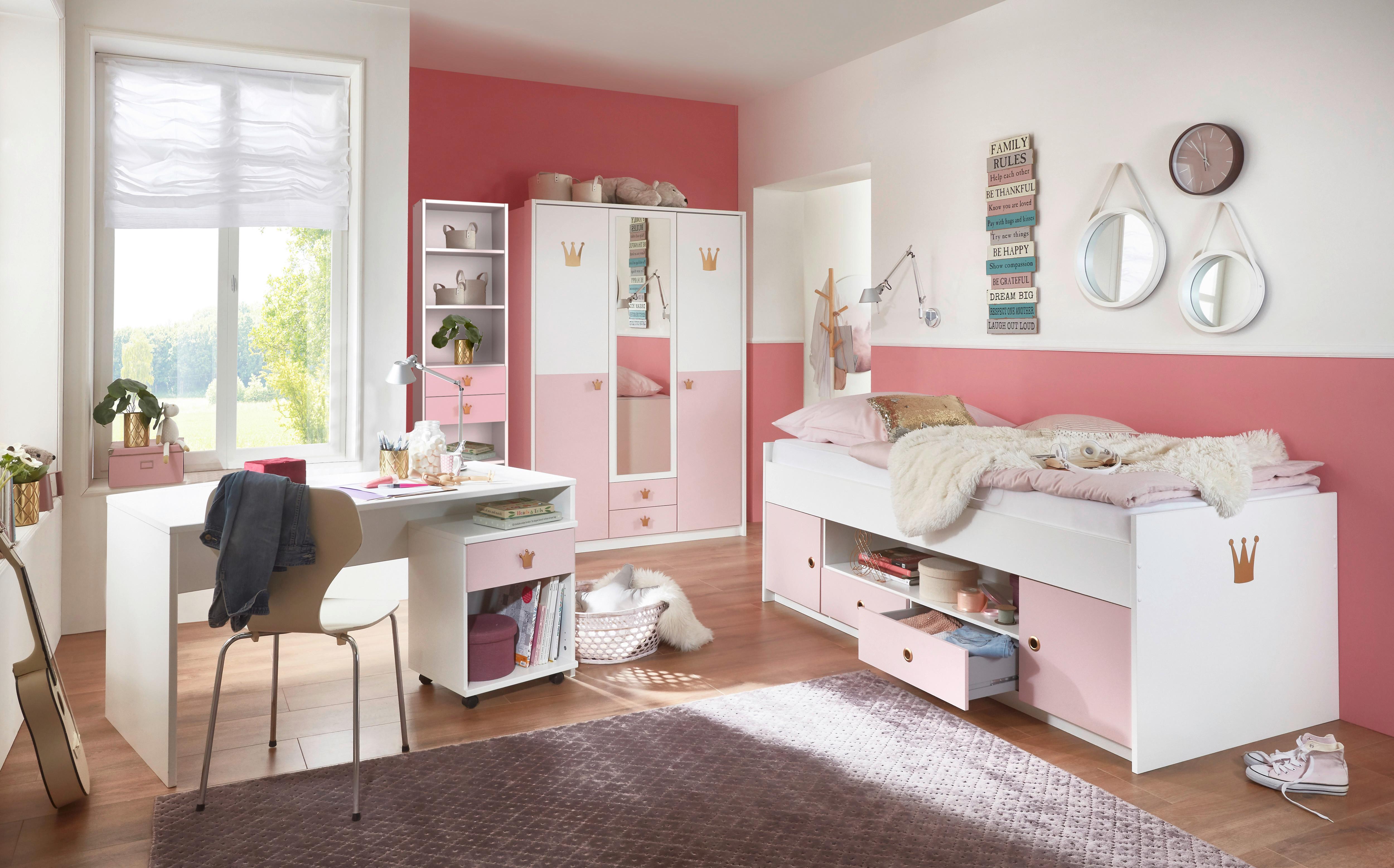 Íróasztal Cindy 2 - fehér, faalapú anyag (140/72/70cm)