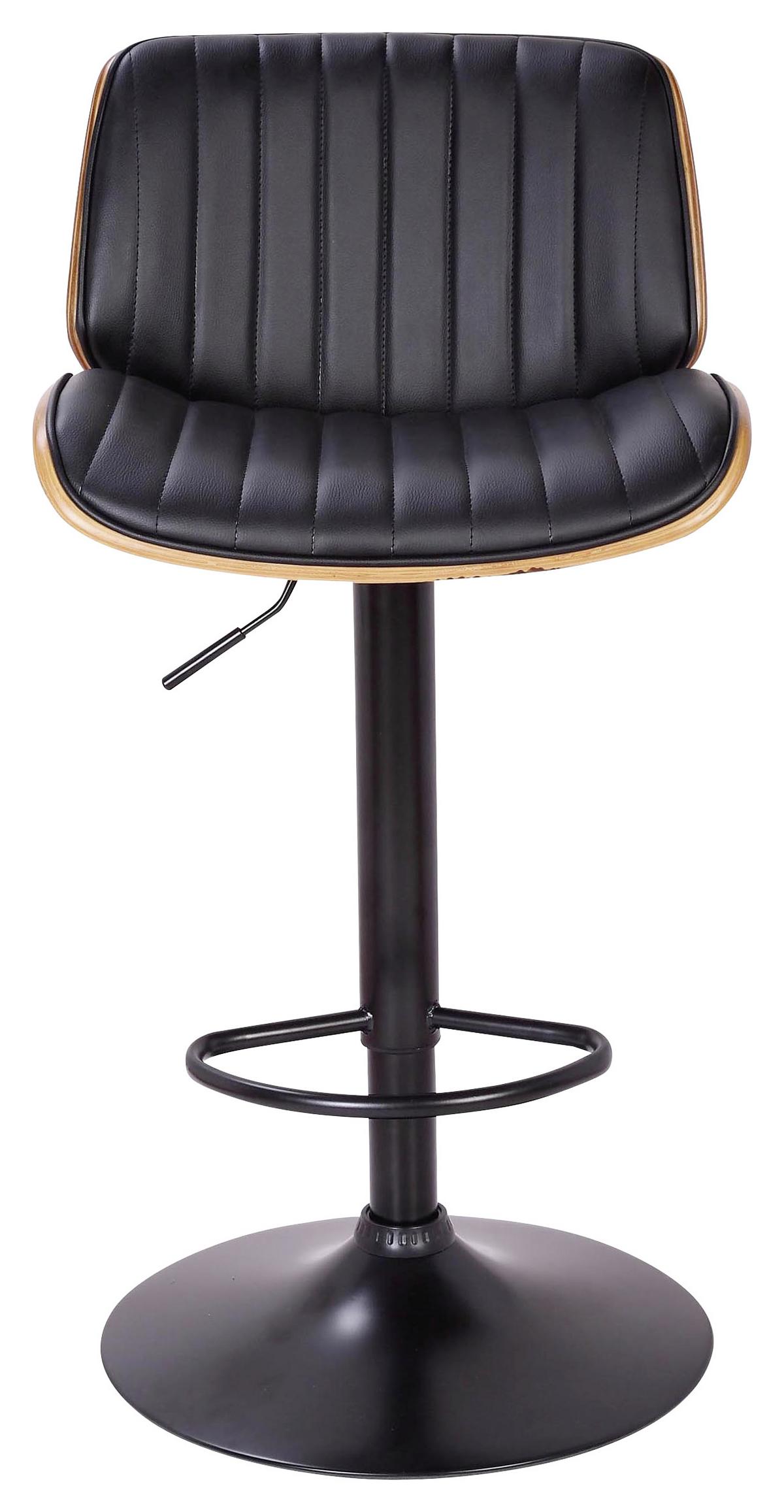 BAROVÁ ŽIDLE JEFF - černá/barvy vlašských ořechů, Lifestyle, kov/dřevo (47/87-108/50cm) - Premium Living