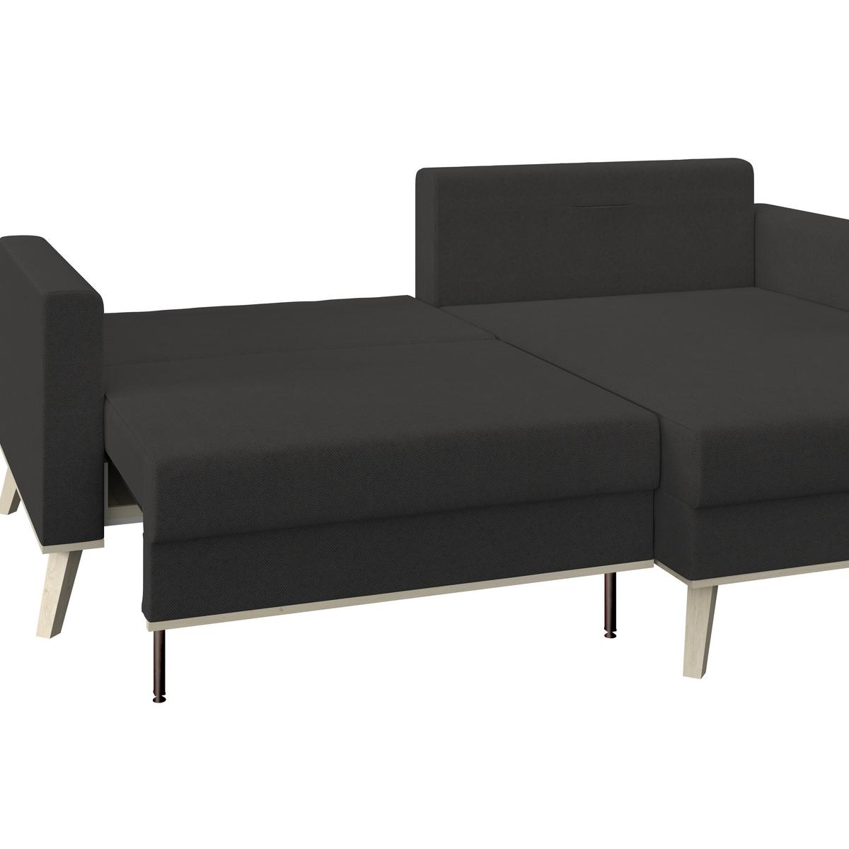 Ecksofa Carini - Eichefarben/Creme, Basics, Textil (222/152cm)