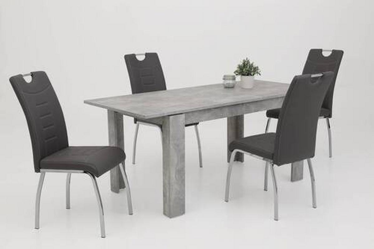 Stuhl-Set Andrea S - Chromfarben/Weiß, MODERN, Textil/Metall (43/100/64cm) - MID.YOU