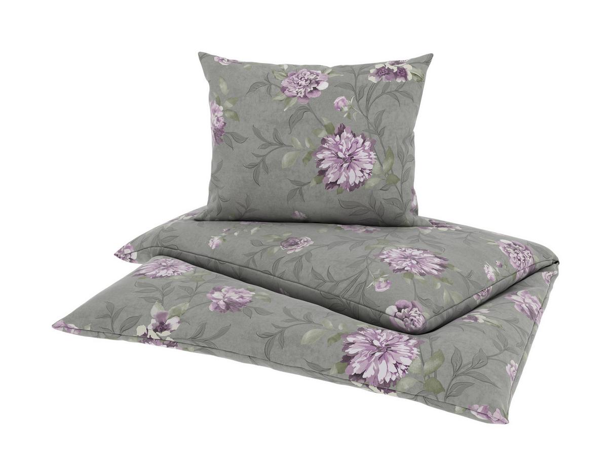 Bettwäsche Alice - Lila/Grau, ROMANTIK / LANDHAUS, Textil - James Wood