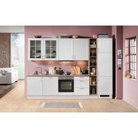 Küchenzeile Ip 4250 Ohne Geräte 330 Cm Weiß/eiche Dekor - Weiß, Basics, Holzwerkstoff (330cm) - Impuls