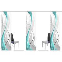 Flächenvorhang Carlisle Petrol B: 60 Cm - Petrol, Design, Textil (60/245cm)