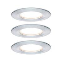 LED-Deckenleuchte 3er-Set Ø 8,4 cm rund - Alufarben, Basics, Metall (8,4cm) - Paulmann