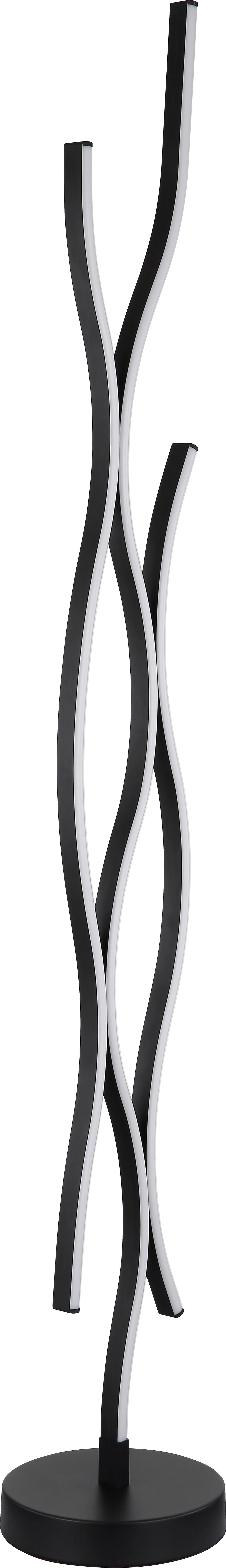 LED stojacia lampa RELO - čierna/opálová, Modern, kov/plast (20/135cm) - Mömax