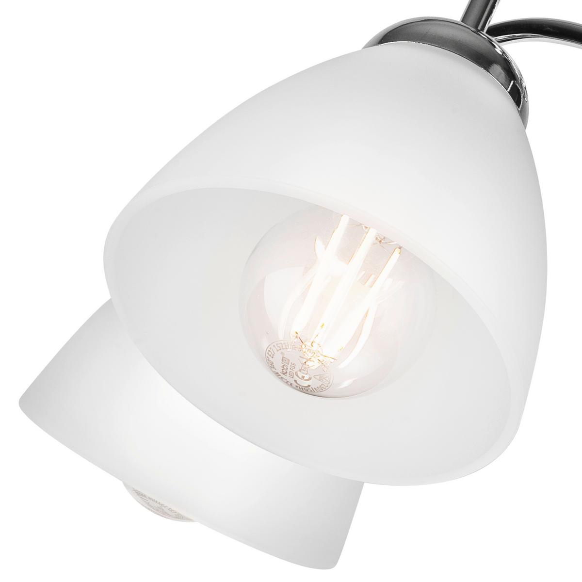 Deckenleuchte Miranda Chromfarben B: 50 cm - Chromfarben, KONVENTIONELL, Glas/Metall (50/50/31cm)