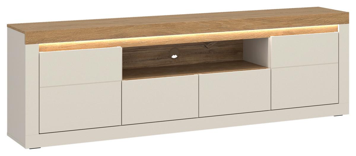 Vitrine Naxxar Eichefarben/kaschmir B: 194 Cm - Kaschmir/Eichefarben, Trend, Holzwerkstoff (194/62,5/39,6cm)