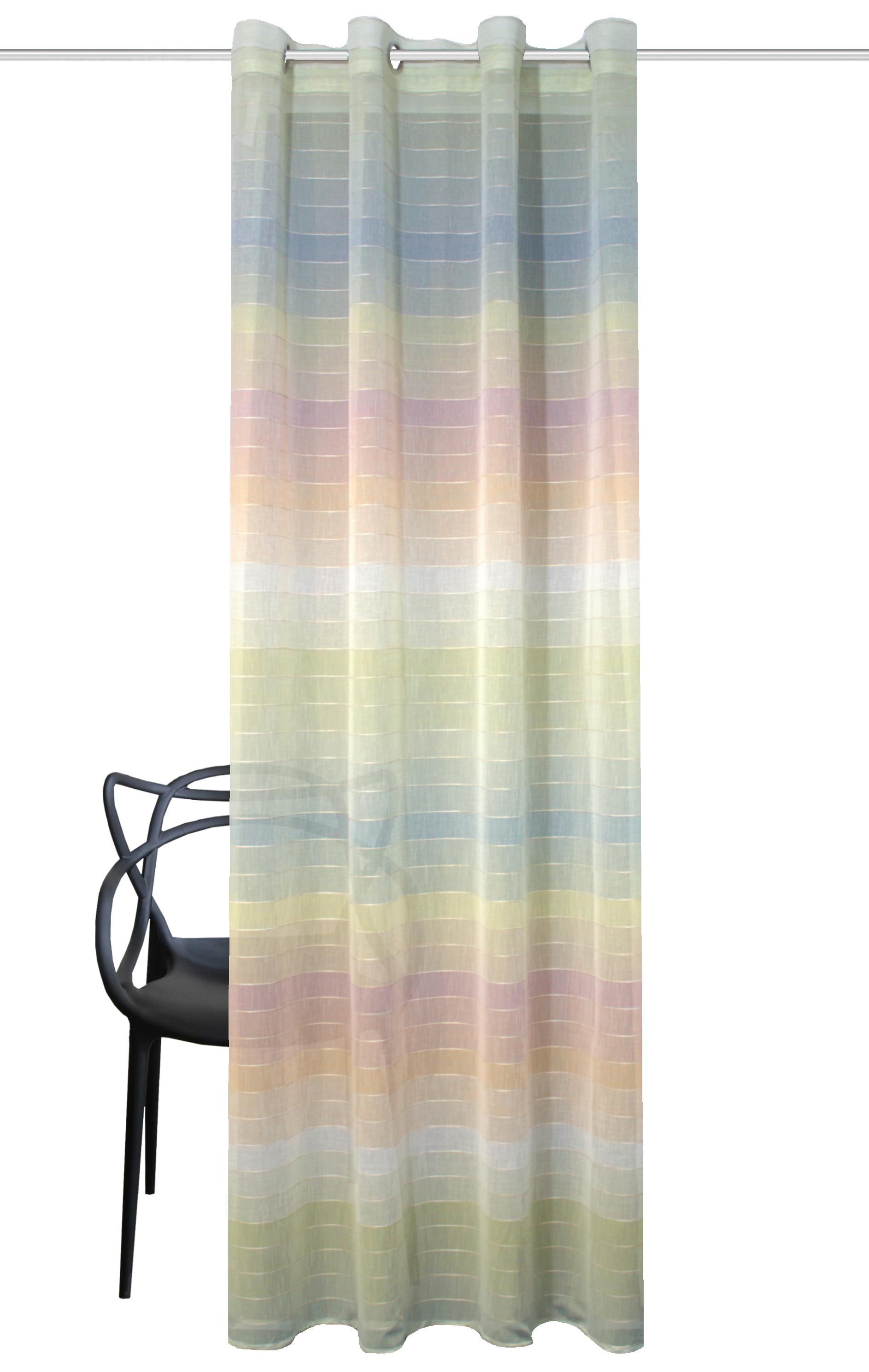 Ösenvorhang Rainbow Multicolor - Multicolor, Basics, Textil (140/245cm) - Schmidt W. Gmbh