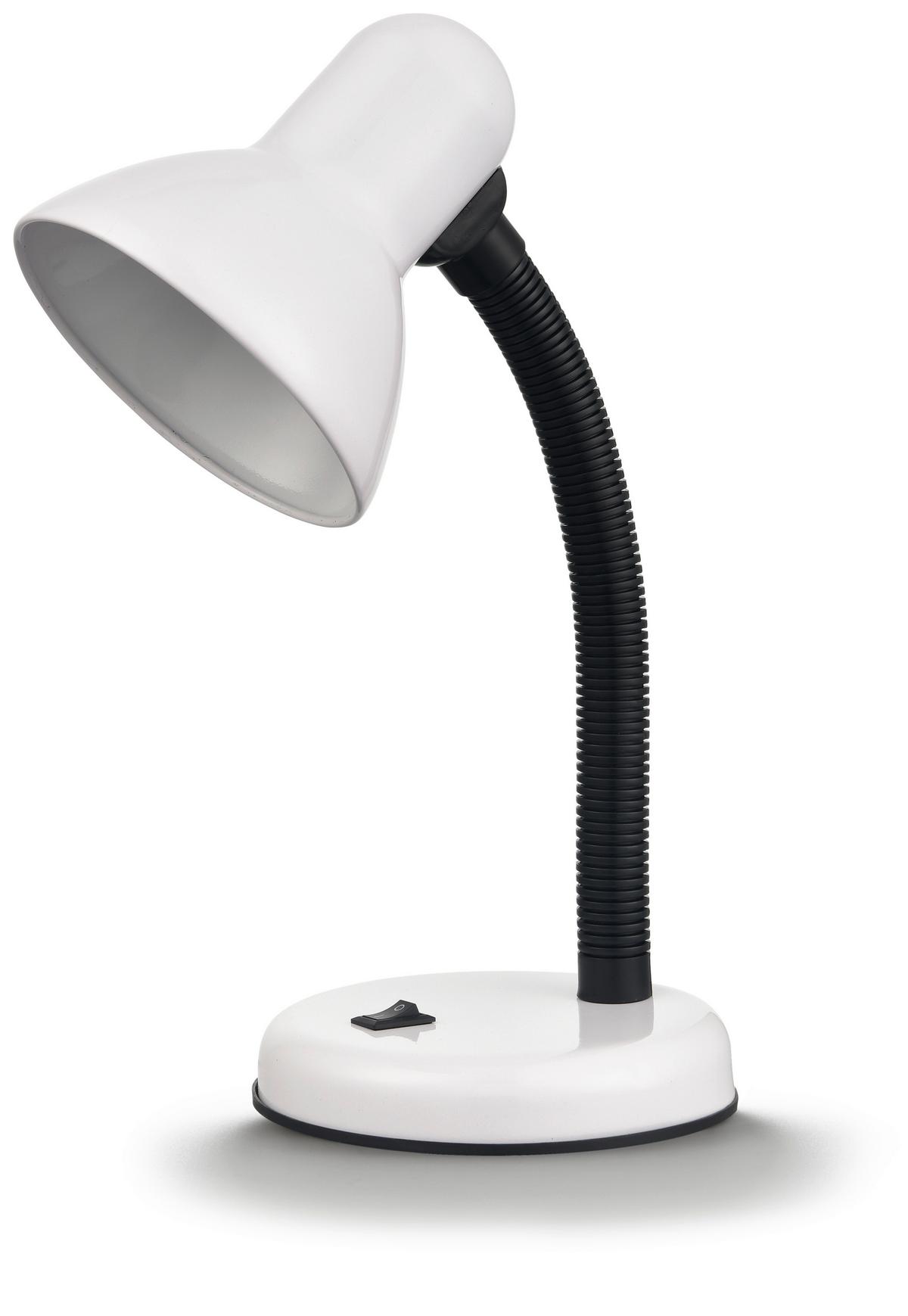 Lampa na písací stôl Leona max. 40 Watt - biela, kov/plast (14,5/14,5/37,8cm) - Mömax