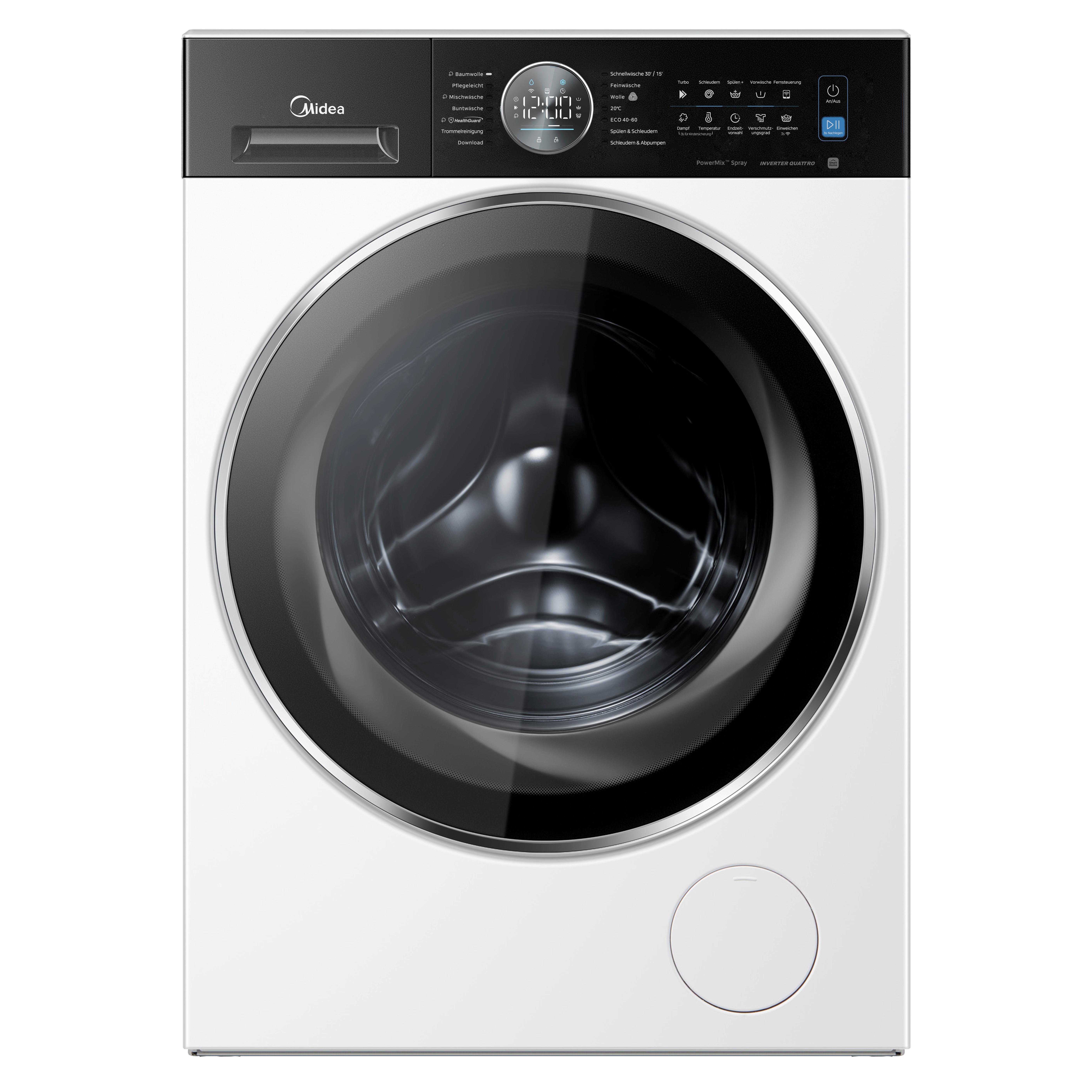 Waschmaschine MF210W100WB-14A3 EEKL: A, Füllmenge ca. 10 kg - Schwarz/Weiß, Basics, Kunststoff/Metall (59,5/85/58cm) - Midea