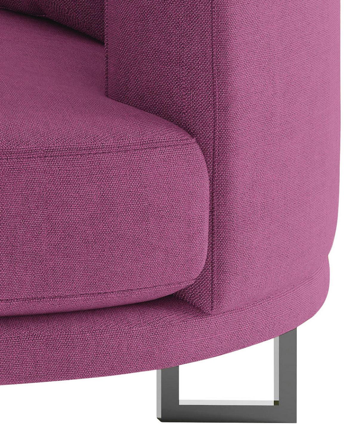Bigsofa Natalia Magenta S: 283x150 cm - Magenta/Schwarz, Design, Textil (283/150cm) - Livetastic