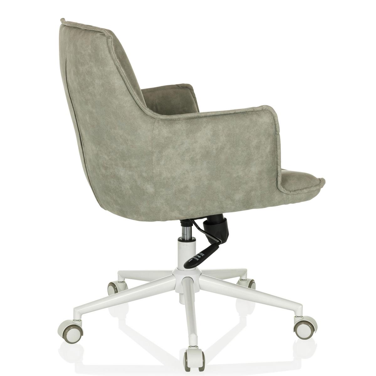 Drehstuhl Grau B: 54 cm - Weiß/Grau, MODERN, Kunststoff/Textil (54/85/70cm) - MID.YOU