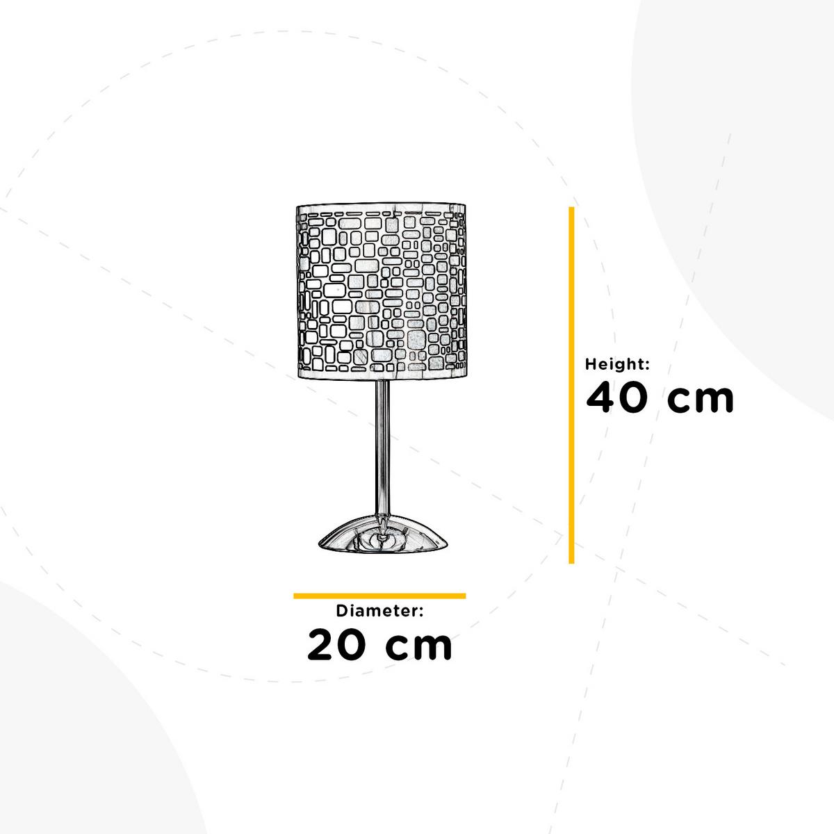 Tischleuchte Chromfarben Dunkelgrau L: 20cm - Chromfarben/Dunkelgrau, Basics, Kunststoff/Metall (20/20/40cm)