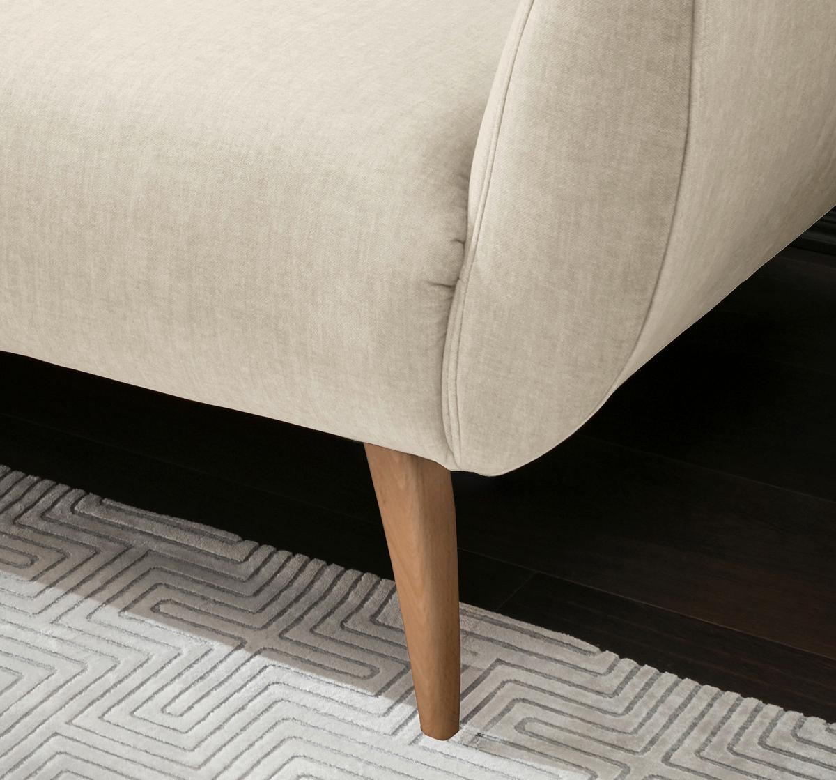 3-Sitzer-Sofa Baggio Beige, Buchefarben, B: 236 cm - Beige/Buchefarben, MODERN, Textil (236/94/103cm) - Livetastic