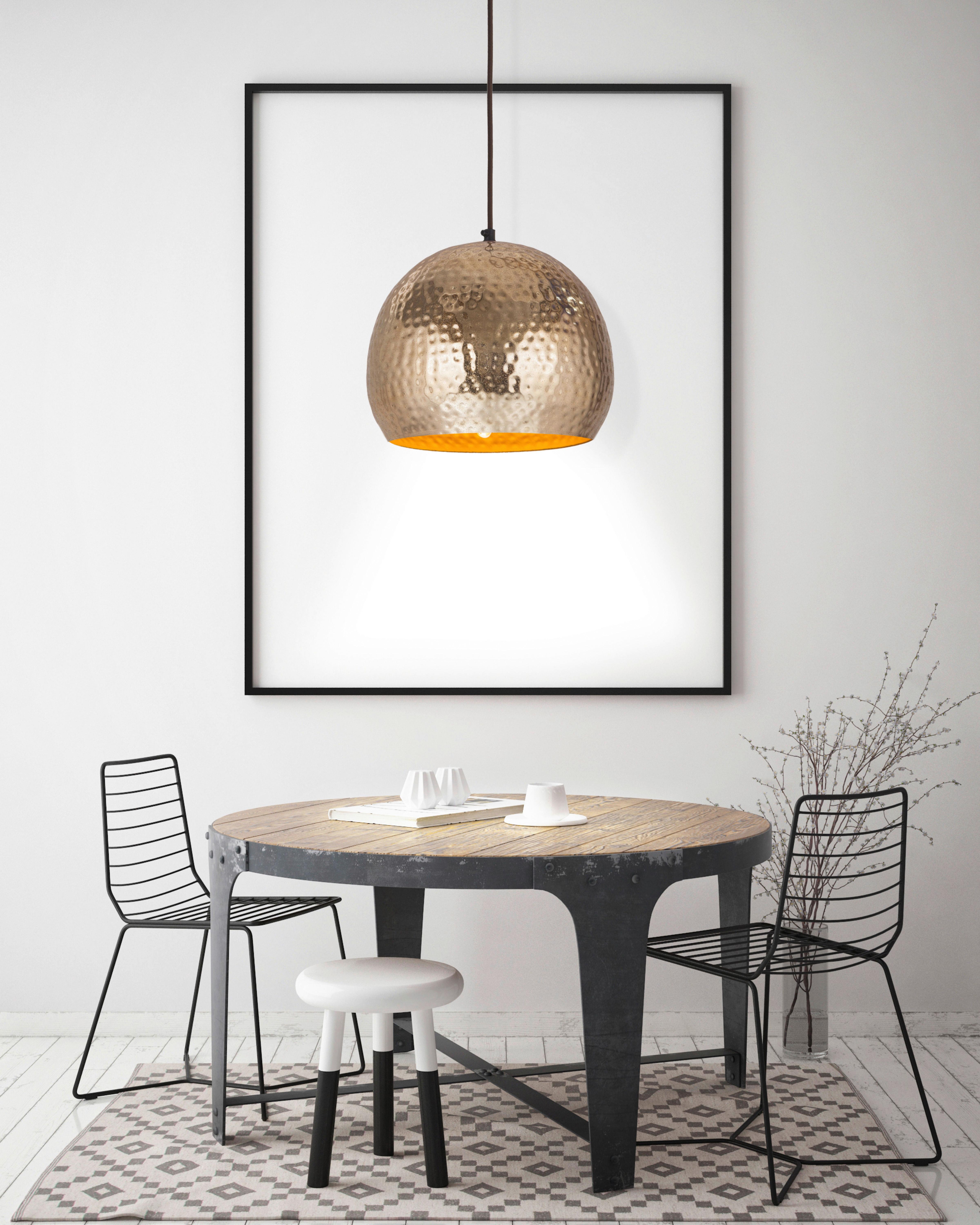 Hängeleuchte Fabricia 100 Gold Goldfarben B: 21 Cm - Goldfarben, Basics, Metall (21/27/27cm) - Kayoom