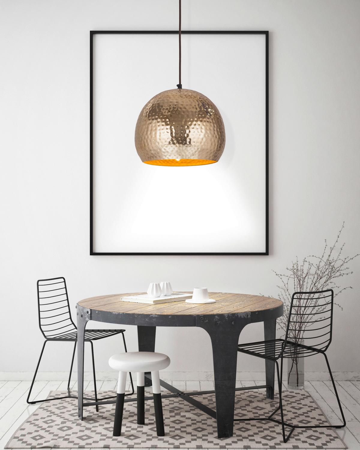 Hängeleuchte Fabricia 100 Gold Goldfarben B: 21 Cm - Goldfarben, Basics, Metall (21/27/27cm) - Kayoom