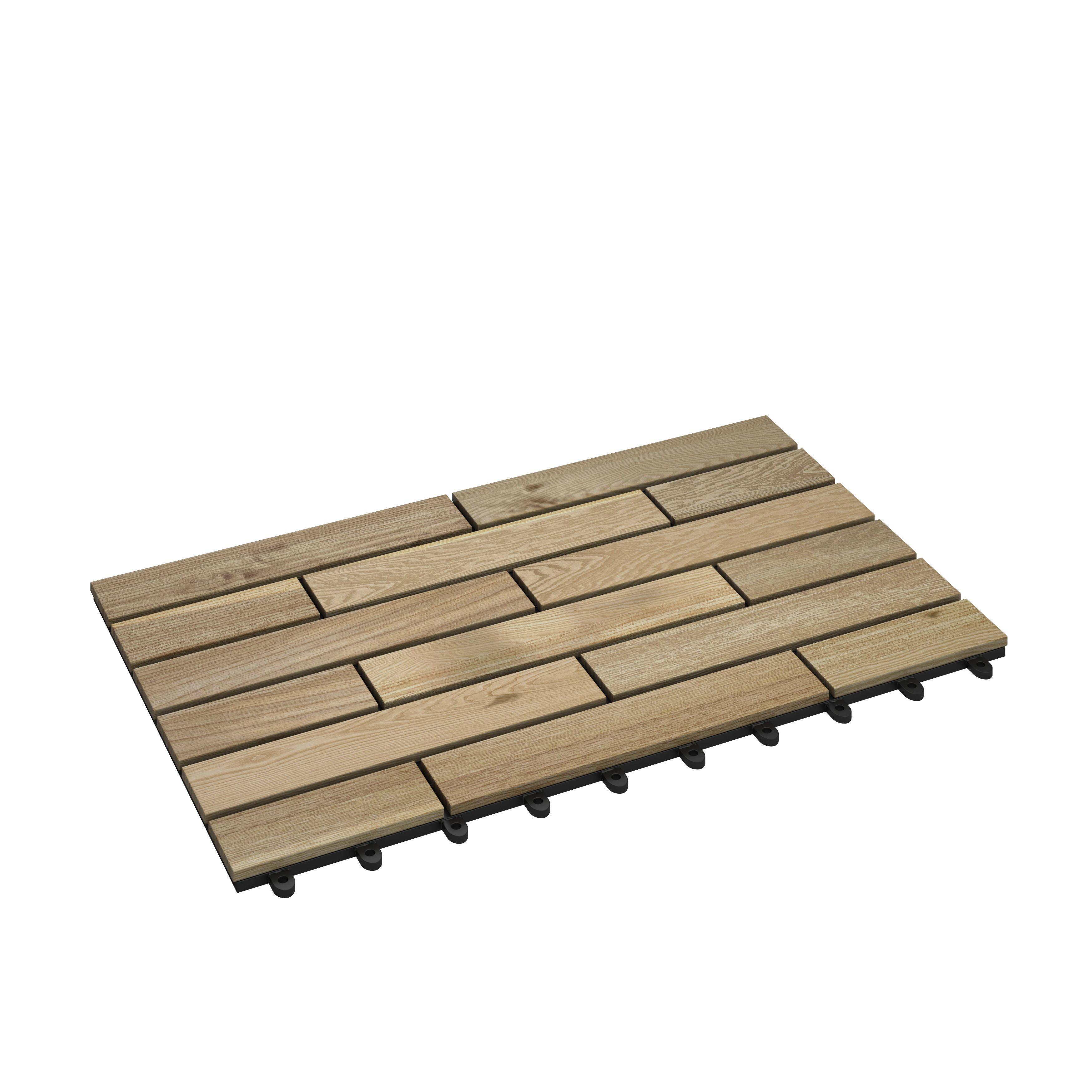 Terrassenfliese XXL Fliese - Paul, 5er-Set - Akaziefarben, MODERN, Holz/Kunststoff (60/2,4/30cm) - James Wood