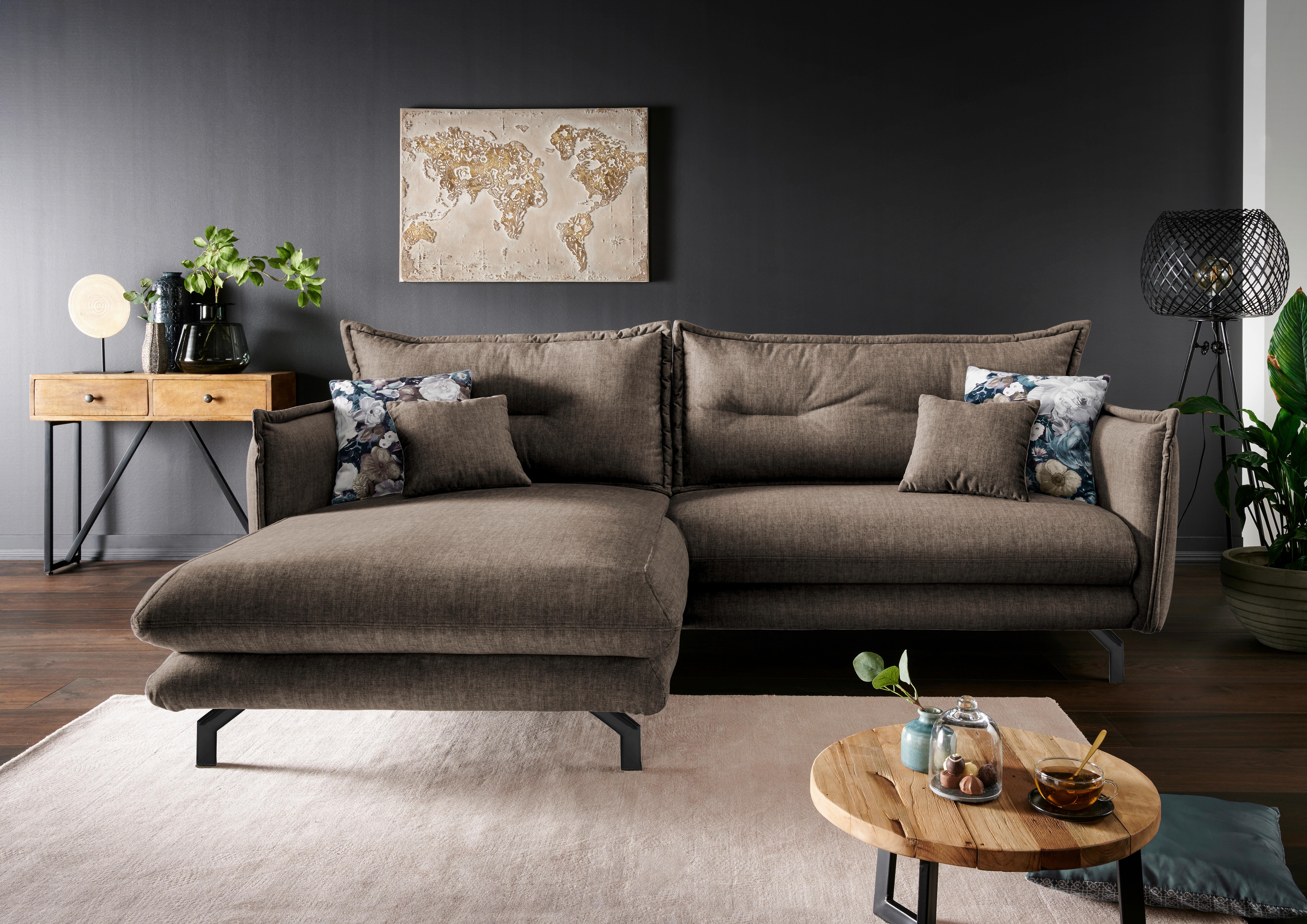 Ecksofa Lava Braun S: 180/255 cm - Türkis/Schwarz, MODERN, Textil (180/255cm) - Livetastic