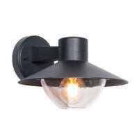 Kültéri Falilámpa Gaudi - fekete/átlátszó, Basics, műanyag/fém (17/24/26cm)