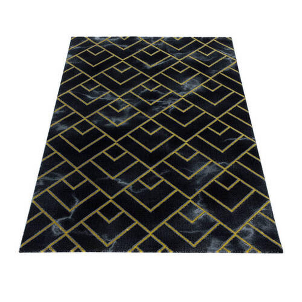 Webteppich Gold Naturfaser Naxos 80x250 cm - Goldfarben, Design, Textil (80/250cm)