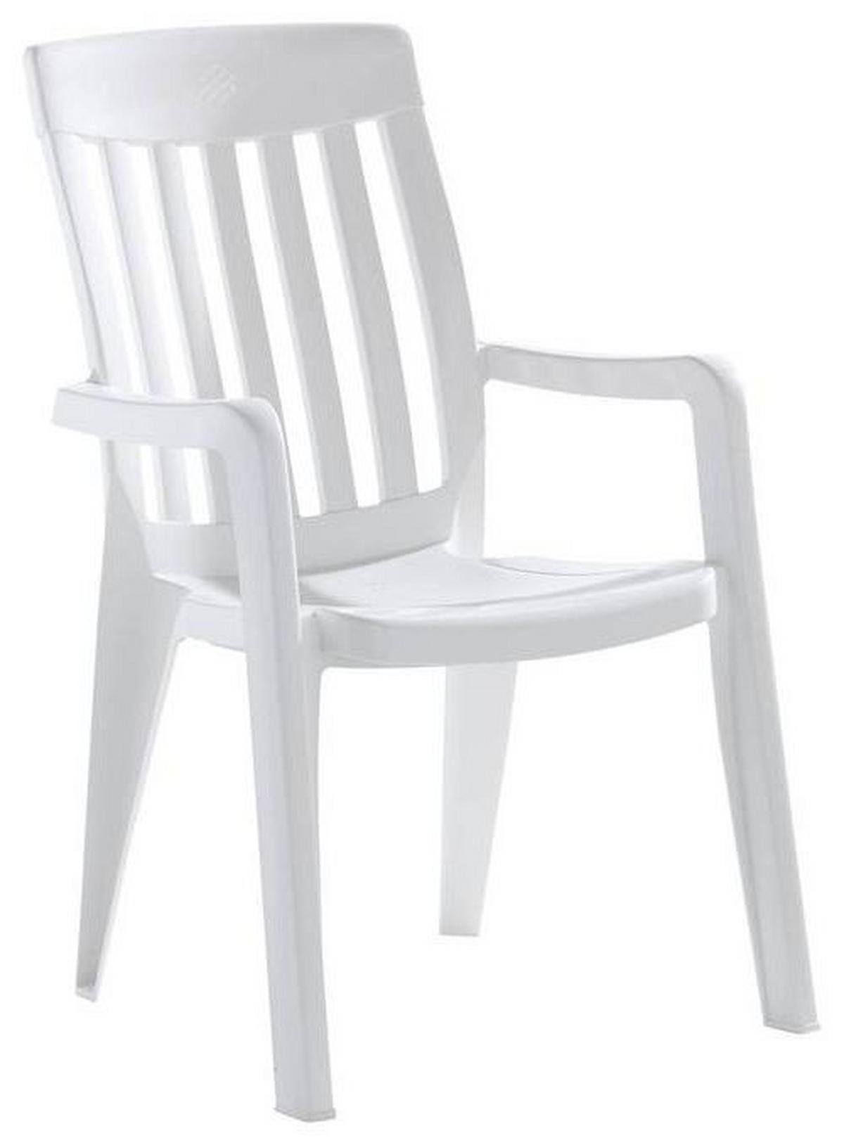 Gartensessel Stapelbar Kunststoff - Weiß, KONVENTIONELL, Kunststoff (59/92/65cm) - Sieger