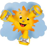 Kinderdeckenleuchte 5246408 Sonne3 3-Fl - Blau/Gelb, Basics, Holzwerkstoff/Kunststoff (37,5/31/16cm)