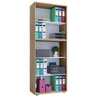 Aktenregal Lona XXL Eiche Dekor B 70 cm - Schwarz/Sonoma Eiche, Basics, Holzwerkstoff (70/178/37cm) - MID.YOU