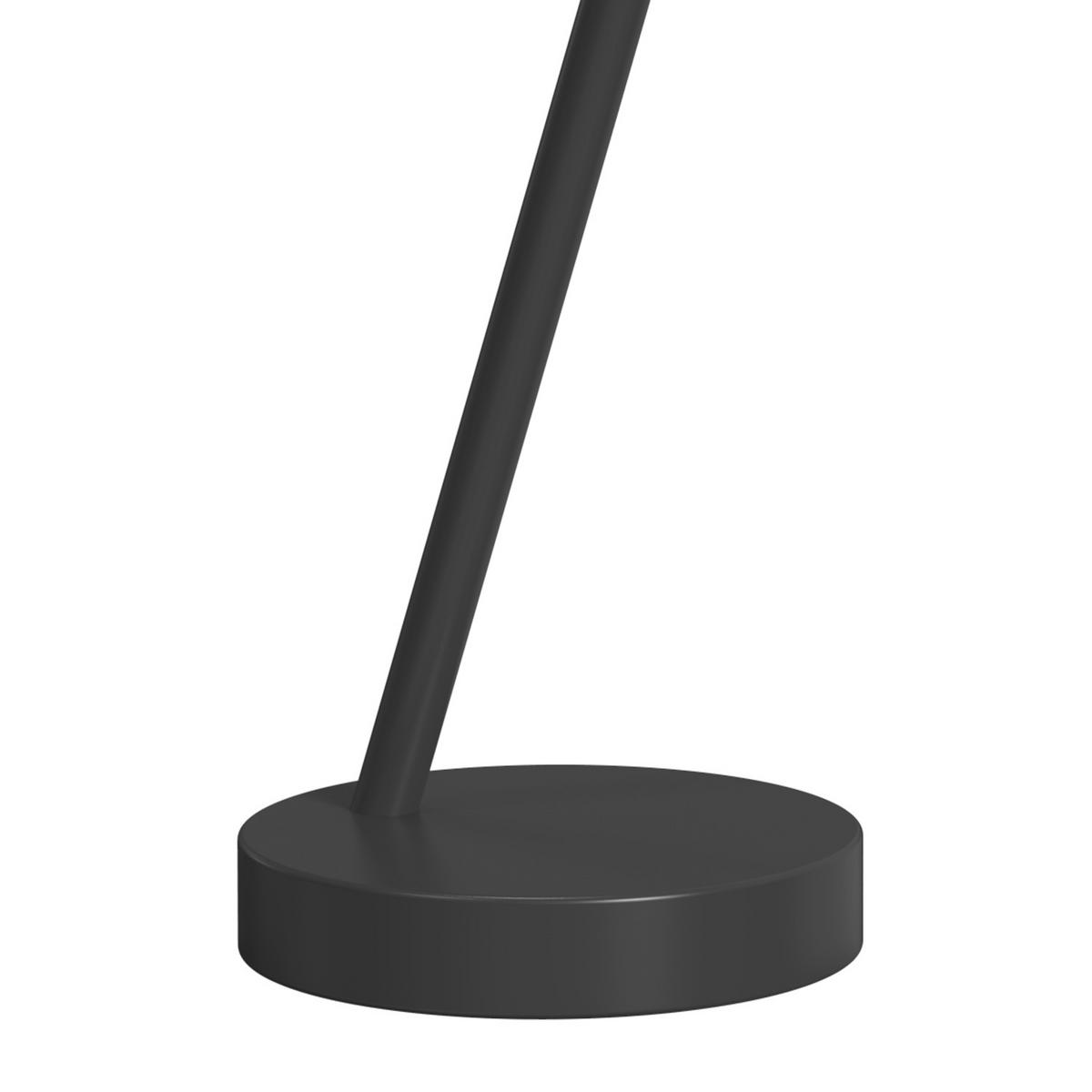 Tischleuchte Paloma Schwarz L: 20 cm - Schwarz, Design, Glas/Kunststoff (20/12/40cm)
