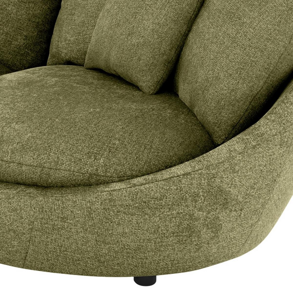 Bigsofa Maui, Grün B: 237 cm - Schwarz/Grün, MODERN, Textil (237/87/131cm) - Trendmanufaktur