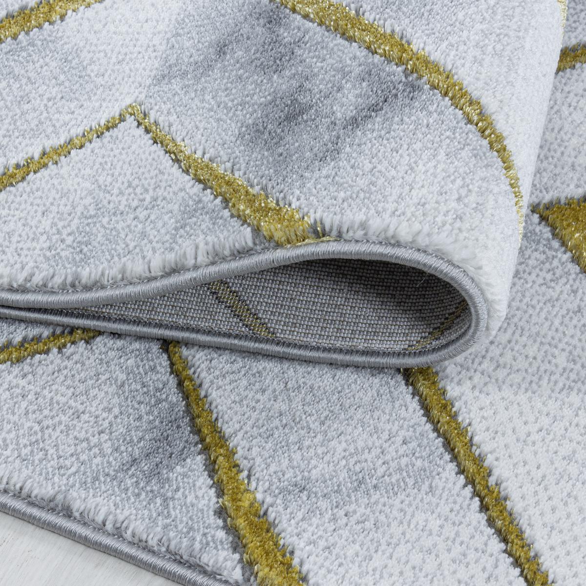 Tkaný koberec 140x200cm, zlatá - zlatá, Design, textil (140/200cm)