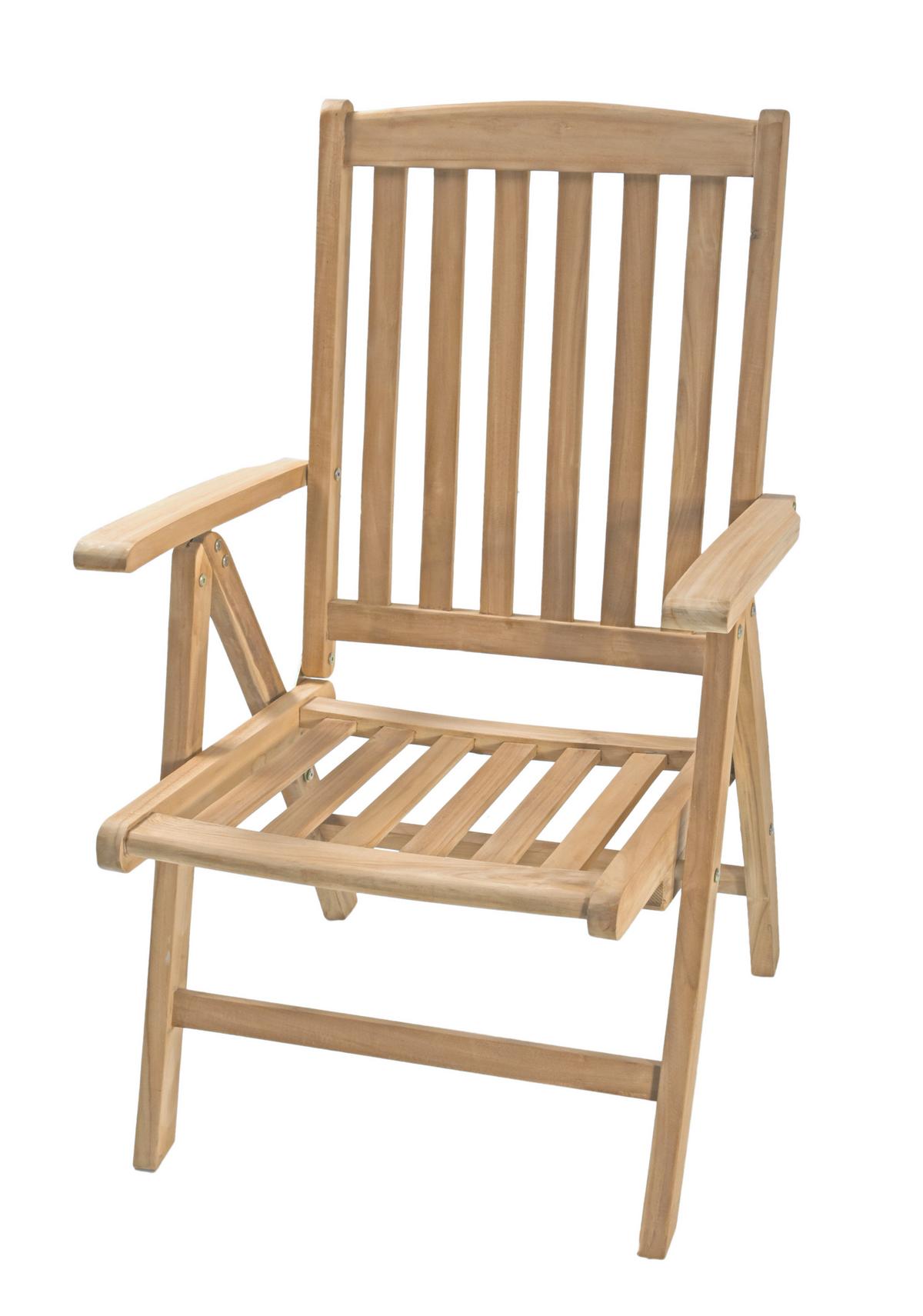 Gartenmöbel Set 3-tlg. Solo Teakholz - Teakfarben, Basics, Holz (62/103,5/61cm) - Gardenson