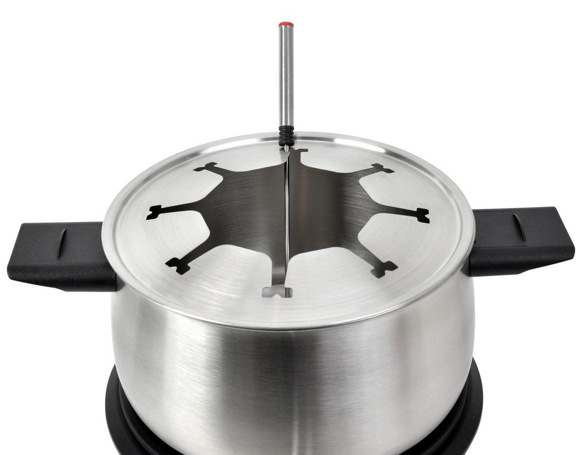 Fondueset Inkl. 8 Fonduegabel - Edelstahlfarben/Schwarz, Basics, Kunststoff/Metall (31,3/19,7/25cm) - Silva Homeline